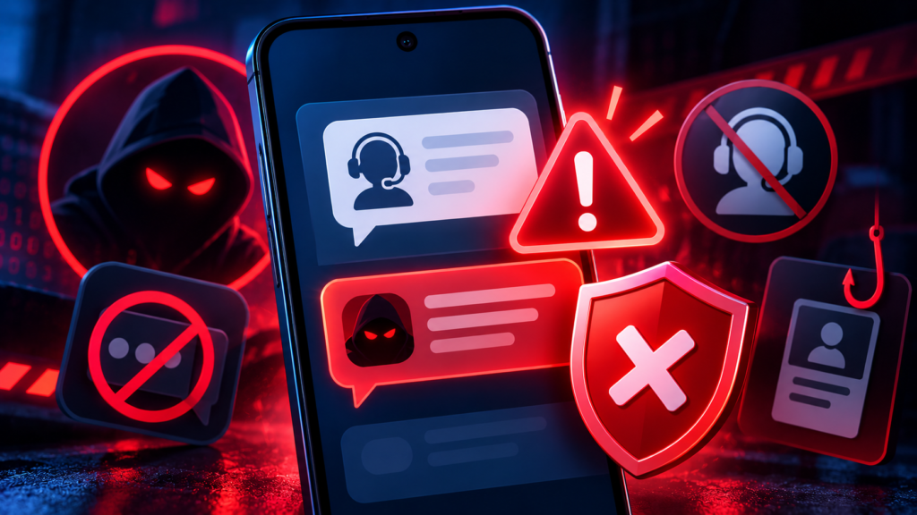 Warning about fake Y1 customer support agents